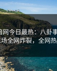 爆料网暗网今日最热：八卦事件曝光，明星现场全网炸裂，全网热议不断