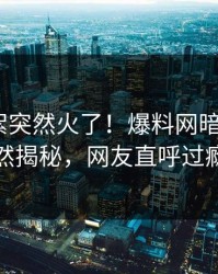 今日花絮突然火了！爆料网暗网大V居然揭秘，网友直呼过瘾