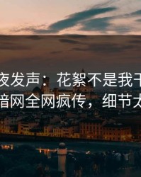 网红深夜发声：花絮不是我干的！爆料网暗网全网疯传，细节太炸裂
