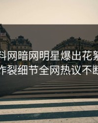 本周爆料网暗网明星爆出花絮，全网炸裂细节全网热议不断