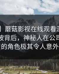 【震惊】蘑菇影视在线观看深度揭秘：猛料风波背后，神秘人在公司会议室的角色极其令人意外