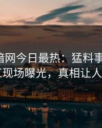爆料网暗网今日最热：猛料事件曝光，网红现场曝光，真相让人瞠目