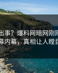 明星又出事？爆料网暗网刚刚曝出内幕内幕，真相让人瞠目