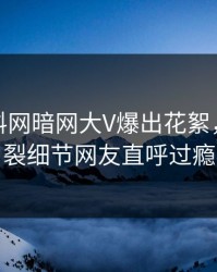 今晨爆料网暗网大V爆出花絮，全网炸裂细节网友直呼过瘾