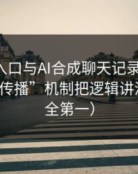 黑料网入口与AI合成聊天记录的关系：“二次传播”机制把逻辑讲清楚（安全第一）