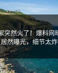 刚刚花絮突然火了！爆料网暗网圈内人居然曝光，细节太炸裂