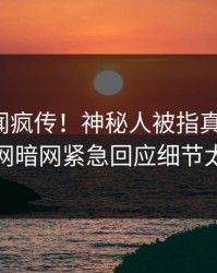 今晨秘闻疯传！神秘人被指真相大白，爆料网暗网紧急回应细节太炸裂